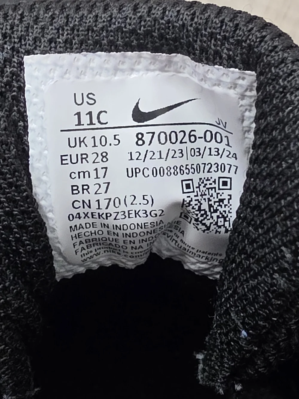 Nike Kids Black High-Top Sneakers with Strap